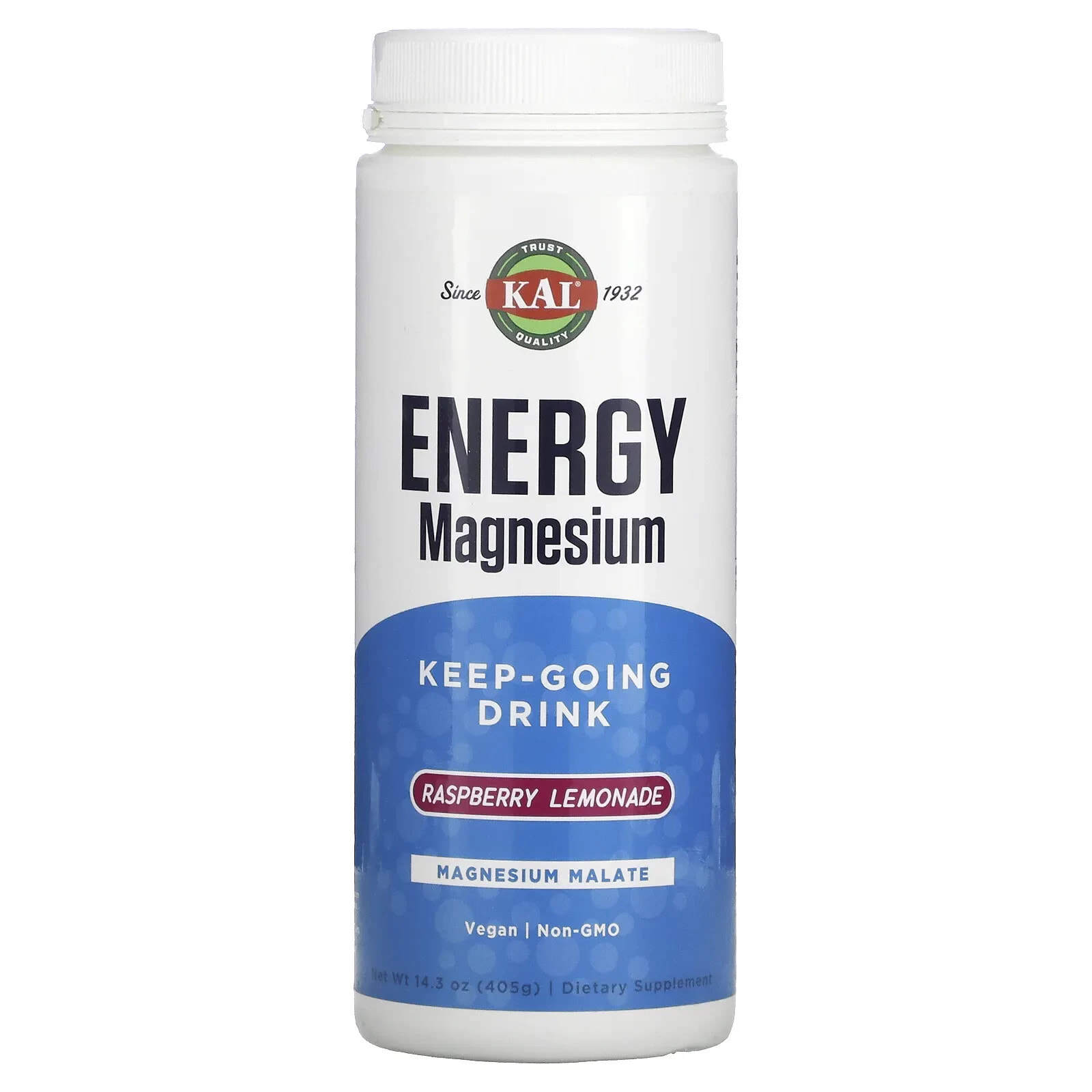 КАЛ, Energy Magnesium, Keep-Going Drink, Raspberry Lemonade, 14.3 oz (405 g)