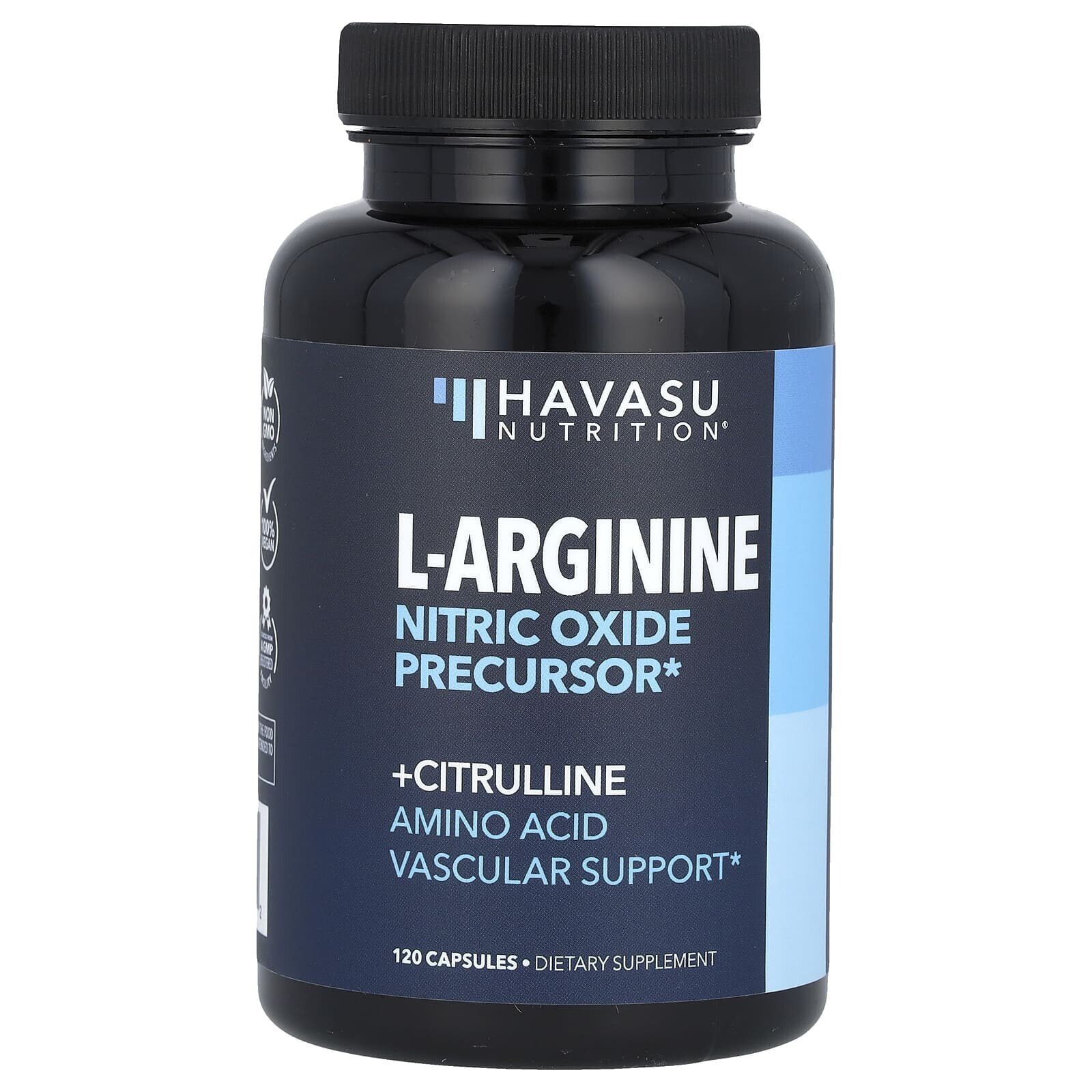 L-Arginine + Citrulline Amino Acid, 120 Capsules