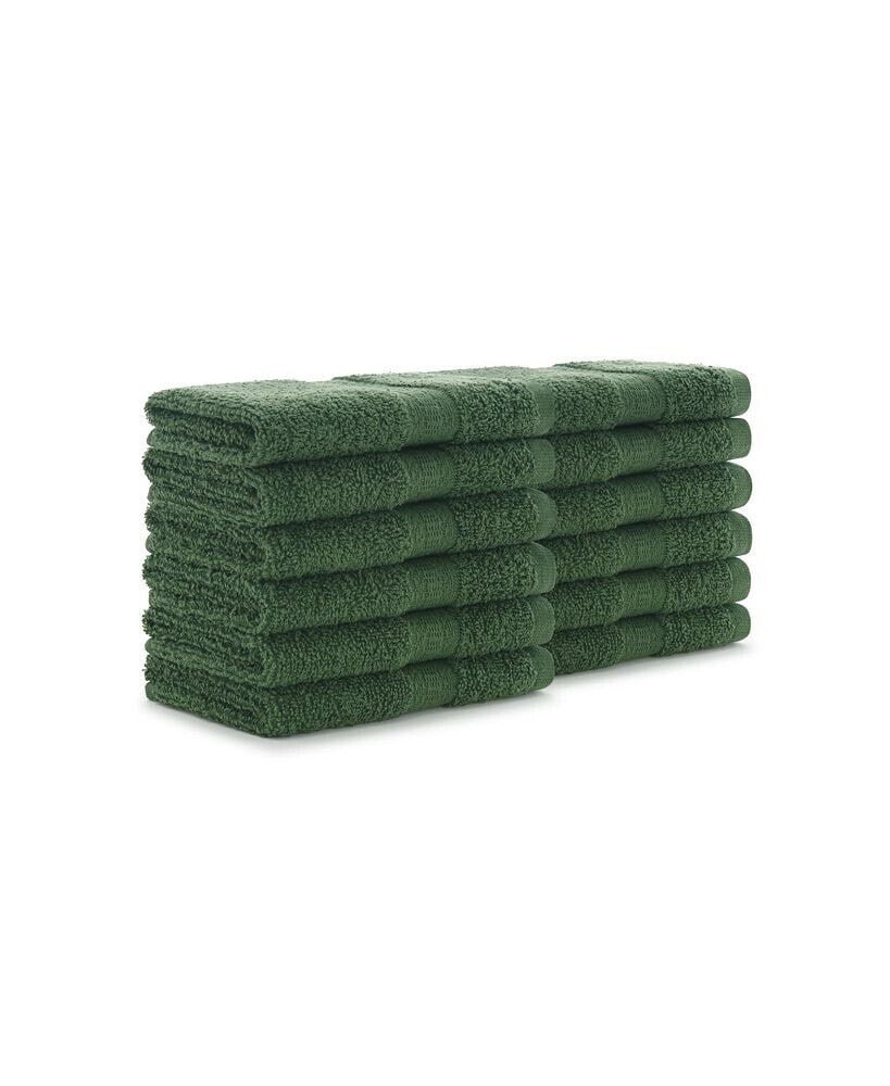 Arkwright Home true Color Bathroom Washcloths (12 Pack), Solid Color Options, 12x12 in., 100% Soft Cotton