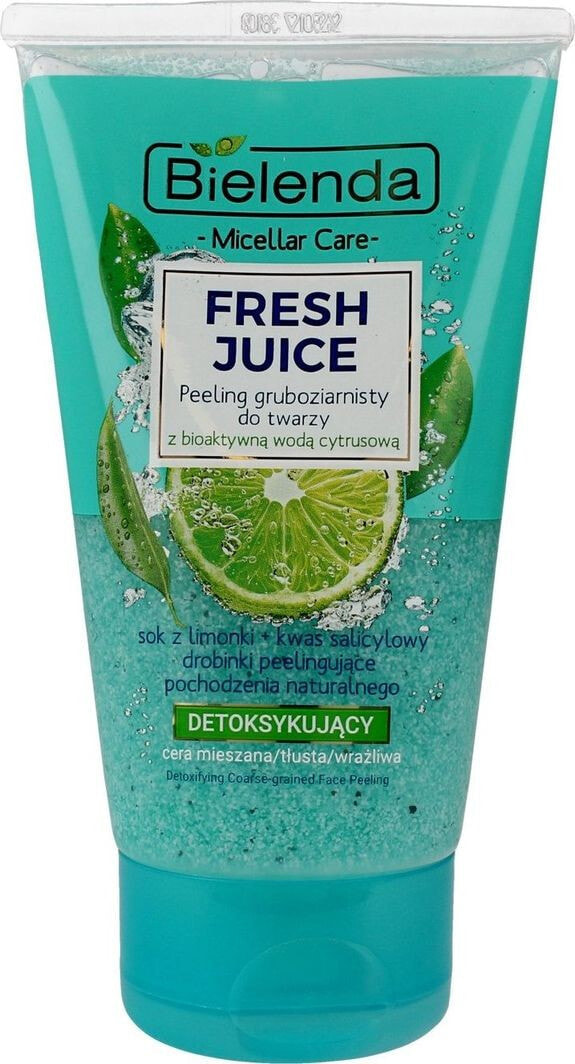 Bielenda Fresh Juice Detoxifying Coarse Grained Scrub Детоксицирующий цитрусовый пилинг для лица 150 мл
