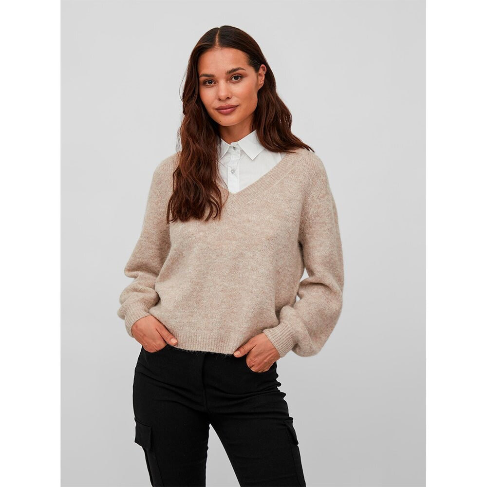 VILA Jamina Rev V Neck Sweater