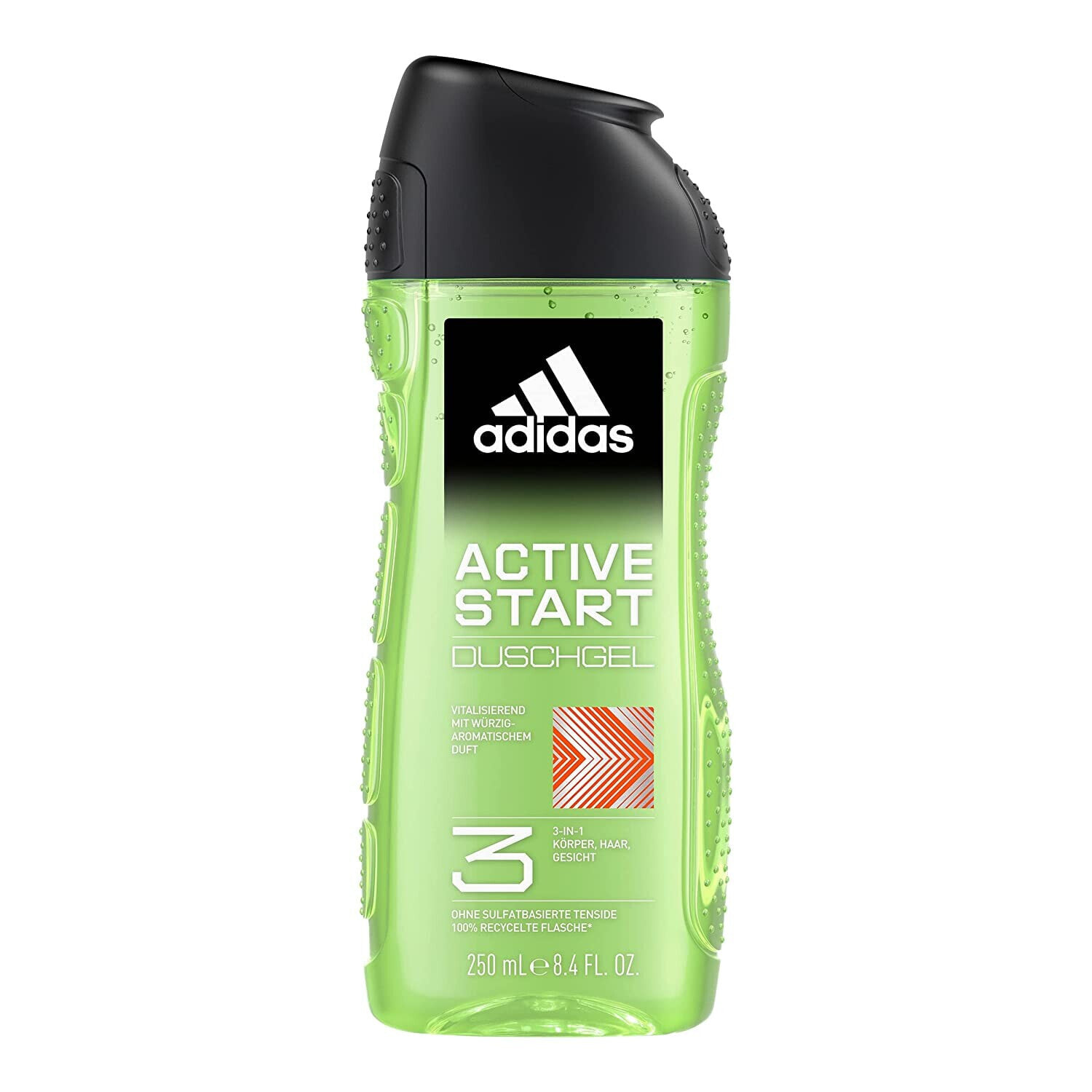 adidas 3-in-1 Active Start Shower Gel for Him with Aromatic Spicy Fragrance 250 ml