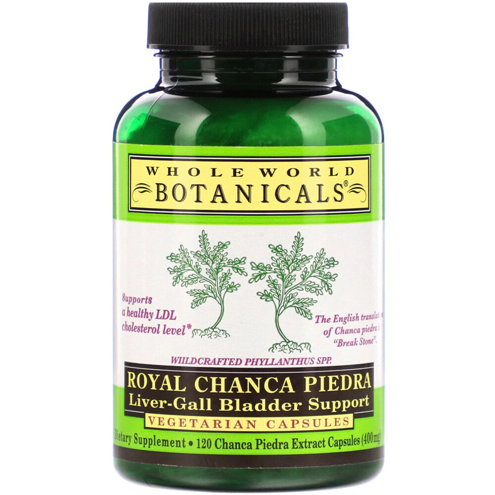 Whole World Botanicals Royal Chanca Piedra Экстракт чанки пьедры для здоровья печени и желчного пузыря 400 мг  120 вегетарианских капсул