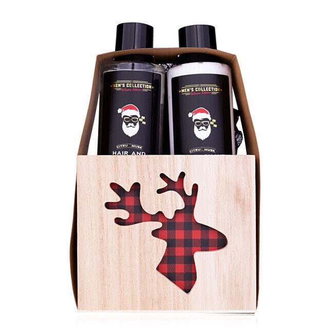 Bath care set in a wooden box Men`s Collection Winter Edition