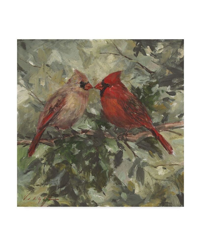 Trademark Global mary Miller Veazie 'Kissing Cardinals' Canvas Art - 35