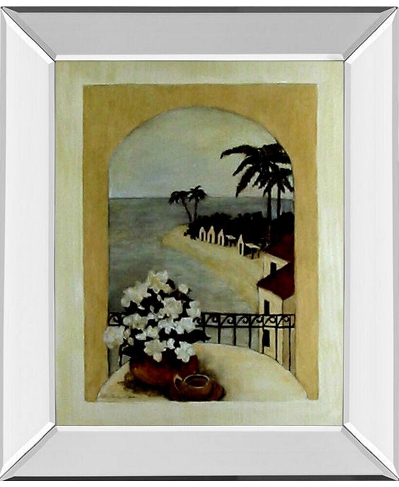 Classy Art tropical Moon by Roane Manning Mirror Framed Print Wall Art, 22