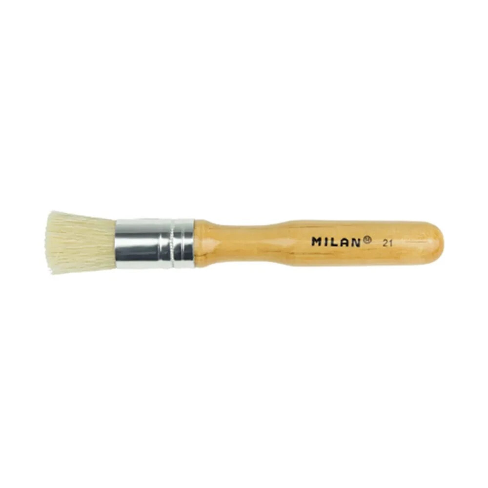 MILAN Polybag 3 Thick Short Bristle Paintbrushes For Stencilling Series 21