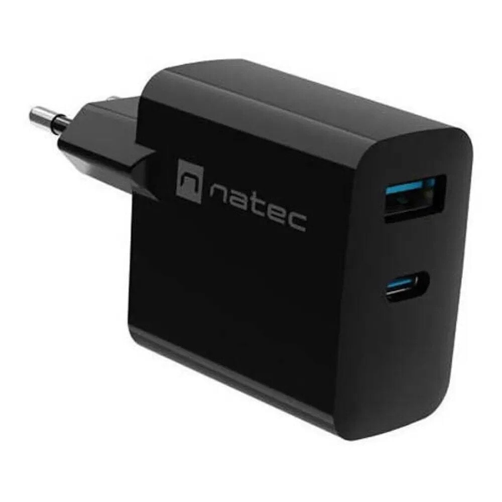 NATEC Ribera Gan 45W USB-A and USB-C wall charger