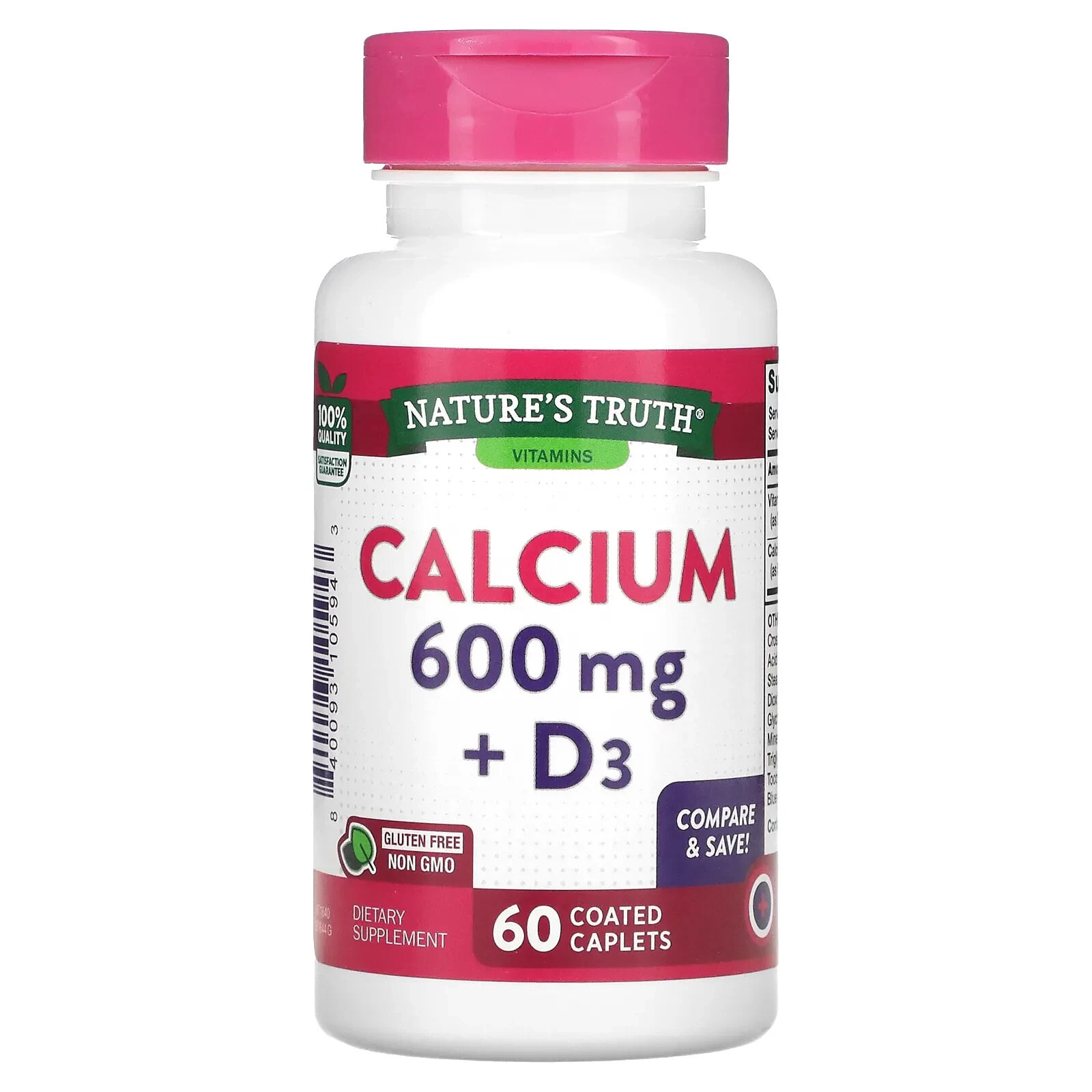 Calcium + D3, 60 Coated Caplets