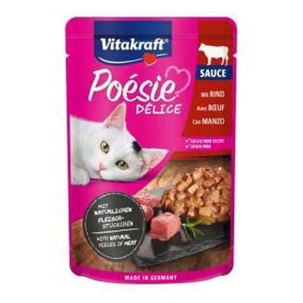 VITAKRAFT Poesie Delice Sauce Pouch cat beef food 85g 23 units