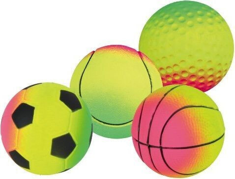 Trixie Neon balls, soft rubber, 15 pcs / pack 7cm diameter floating