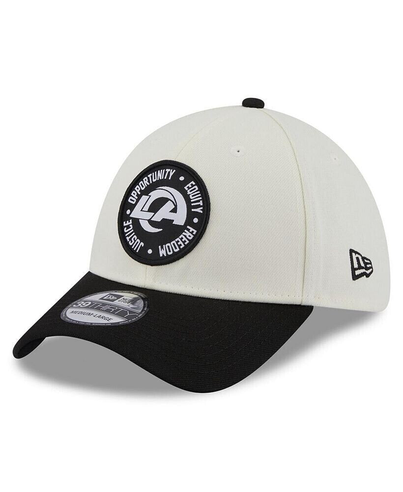 New Era men's Cream, Black Los Angeles Rams 2022 Inspire Change 39THIRTY Flex Hat