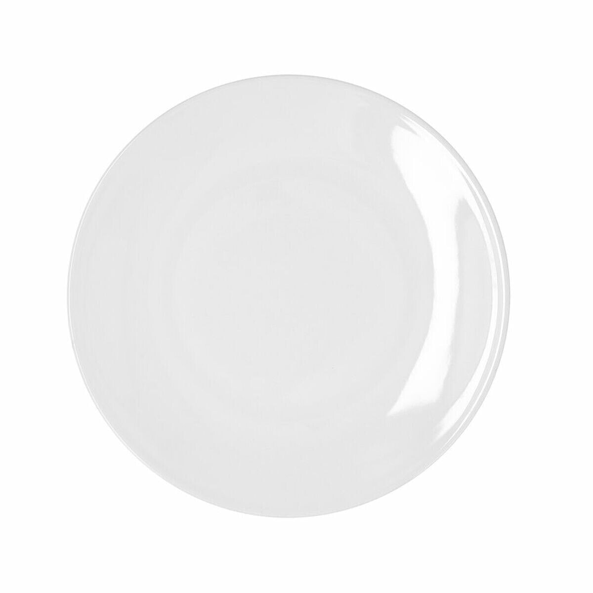 Плоская тарелка Bidasoa Glacial Coupe Белый Керамика 25 cm (6 штук) (Pack 6x)