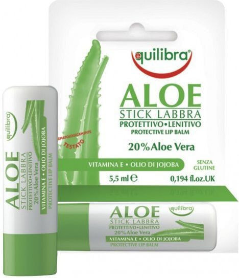 Equilibra Aloe Vera Lip Balm  Защитный бальзам для губ с алоэ вера 5.5 мл