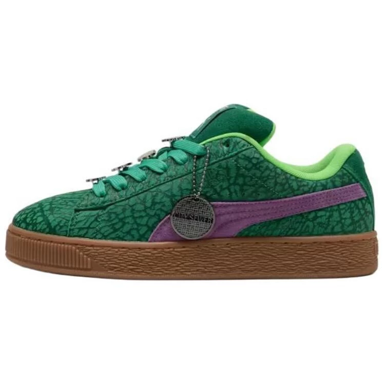 TMNT x PUMA Suede XL Anti Slip Wear Resistant Low Top Skateboard Shoes Men's Green