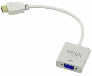Vision TC-HDMIVGA кабельный разъем/переходник HDMI VGA Белый