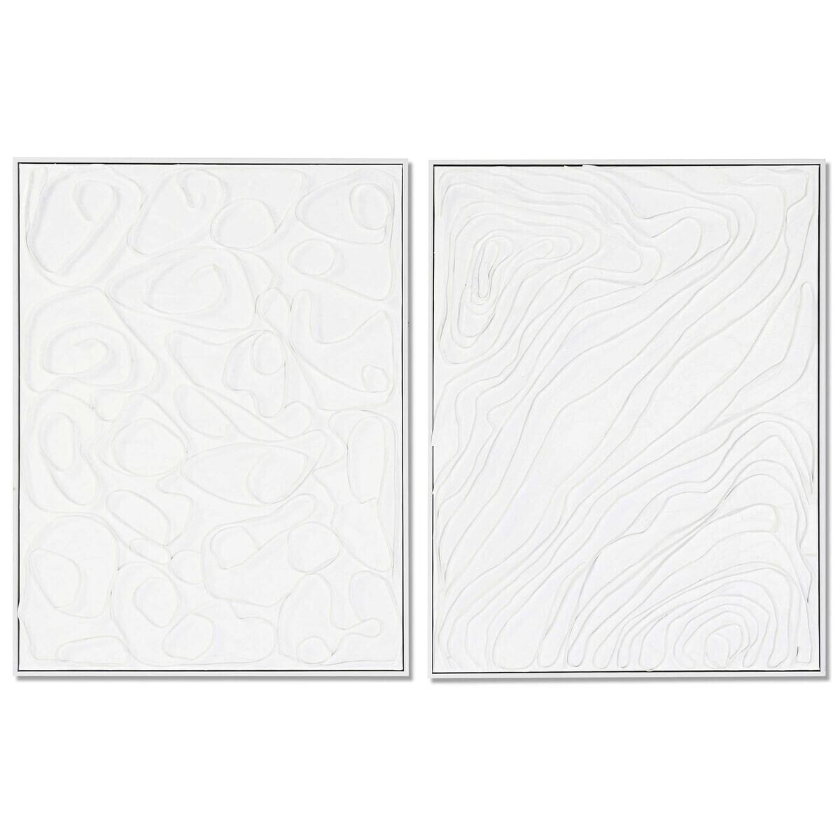 Painting DKD Home Decor 60 x 3,2 x 80 cm Abstract With relief Urban (2 Units)
