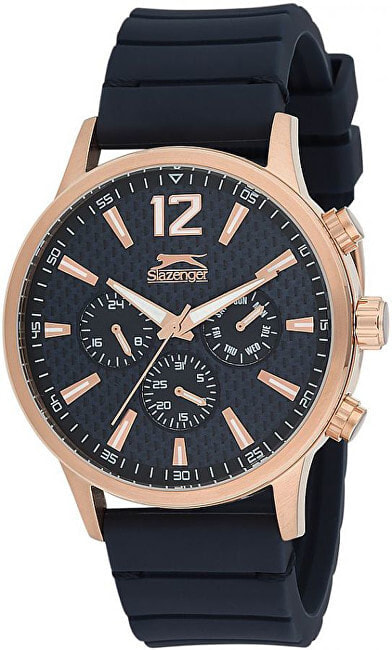 Мужские наручные часы с черным резиновым ремешком Slazenger SL.09.6022.2.01