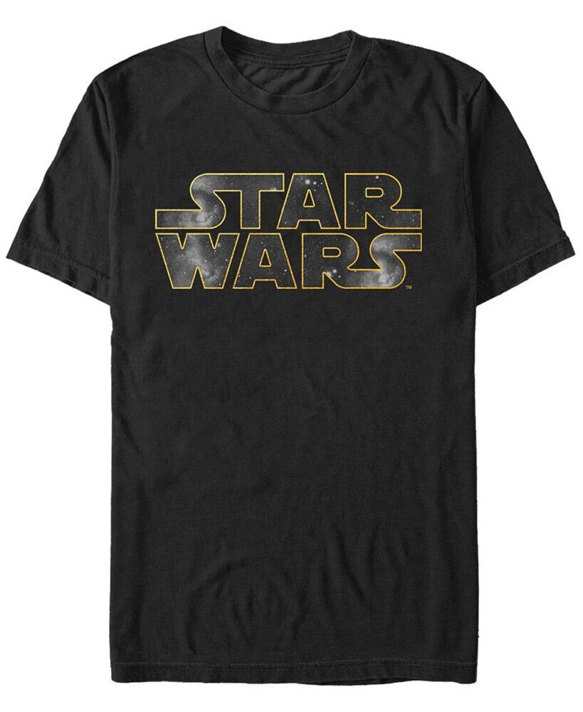Fifth Sun star Wars Men's Galaxy Background Logo Short Sleeve T-Shirt