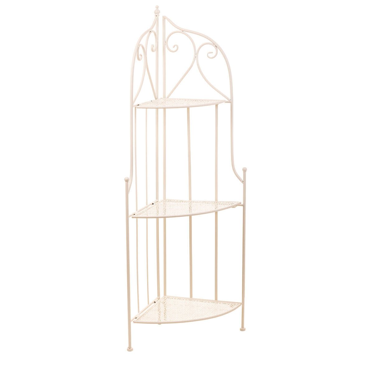 Corner Shelves Alexandra House Living White Metal Iron Ironwork 30 x 38 x 30 cm