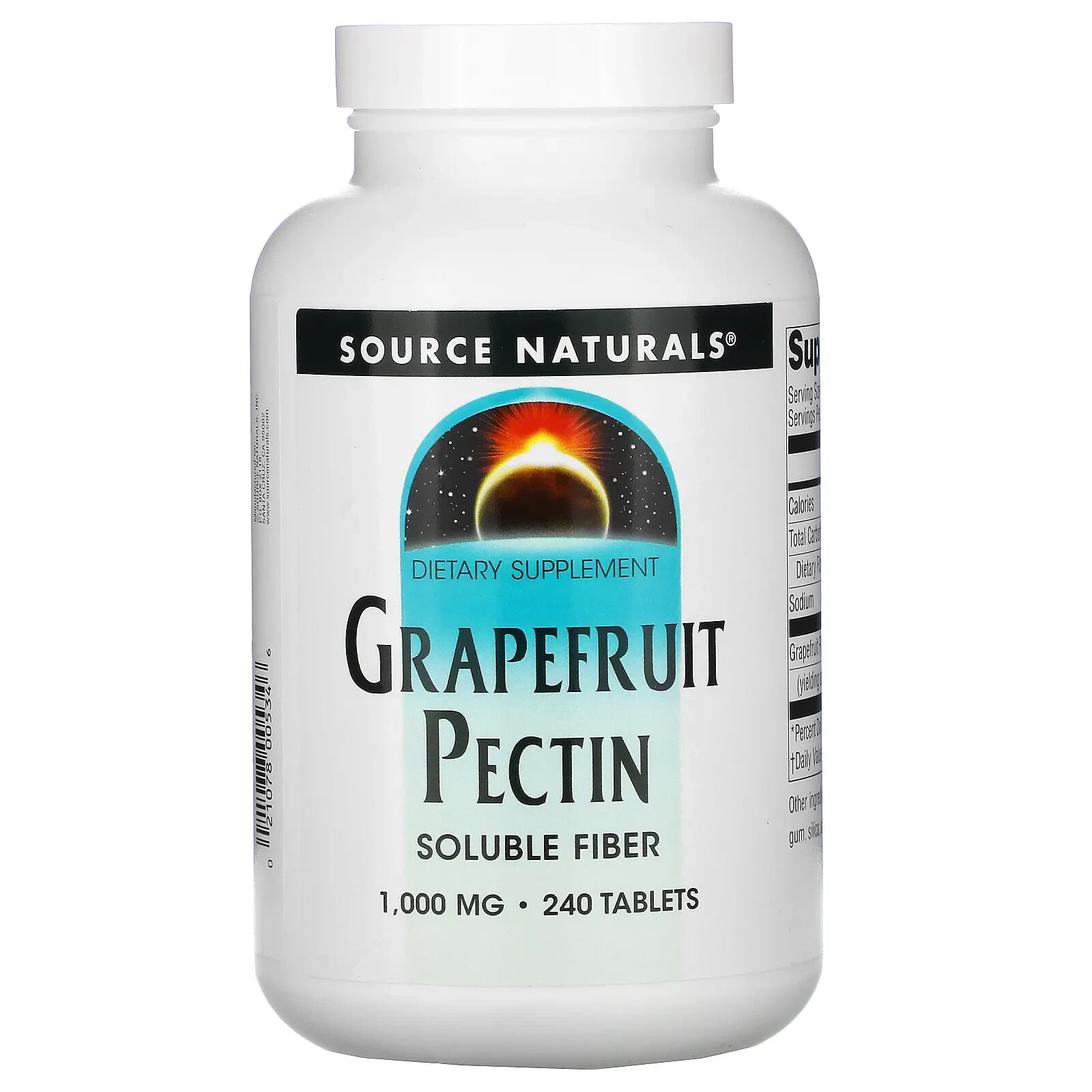Source Naturals, грейпфрутовый пектин, 1000 мг, 240 таблеток
