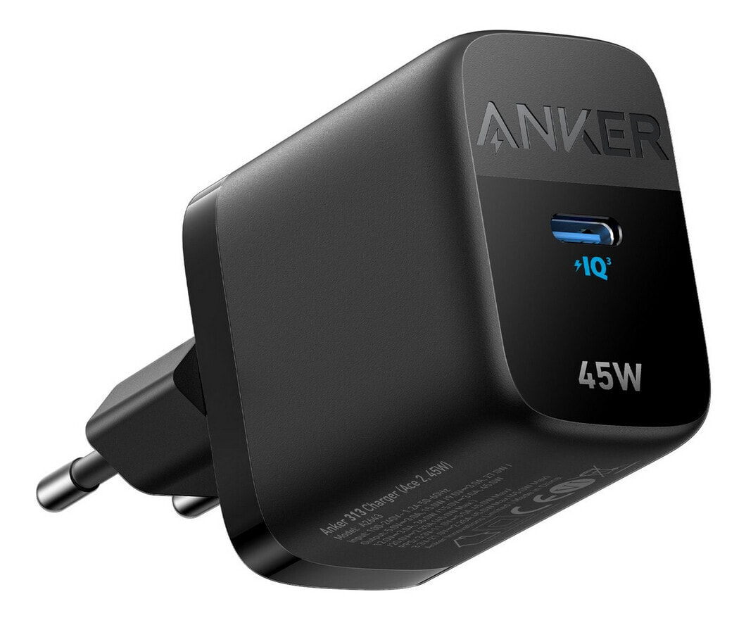 Anker 313 Charger Универсальная Черный Кабель переменного тока Быстрая зарядка Для помещений A2643G11