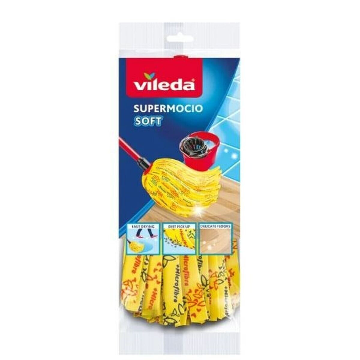Сменные части Vileda SuperMocio Soft Швабра Жёлтый (1 штук)