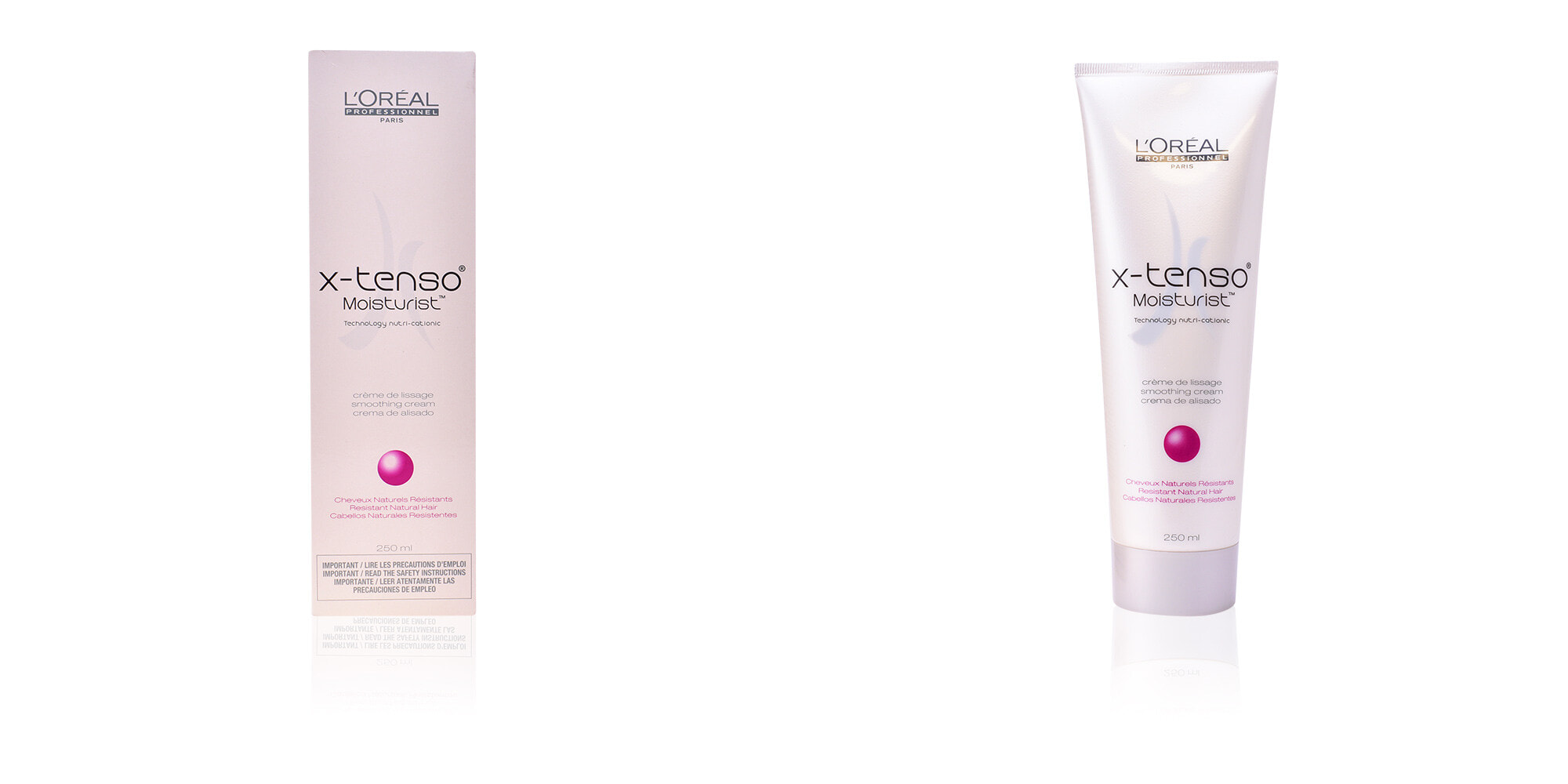 Несмываемый уход для волос L'Oreal Paris X-TENSO smoothing cream resistant natural hair 250 ml