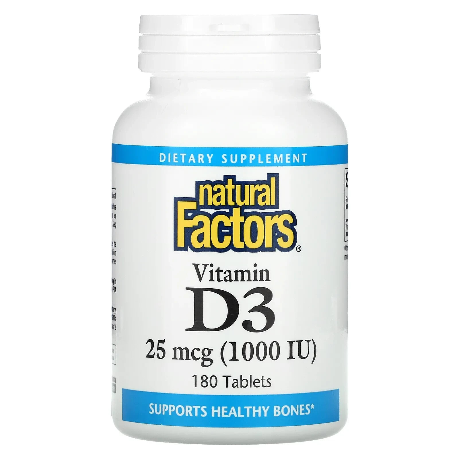 Natural Factors, Витамин D3, 50 мкг (2000 МЕ), 90 таблеток