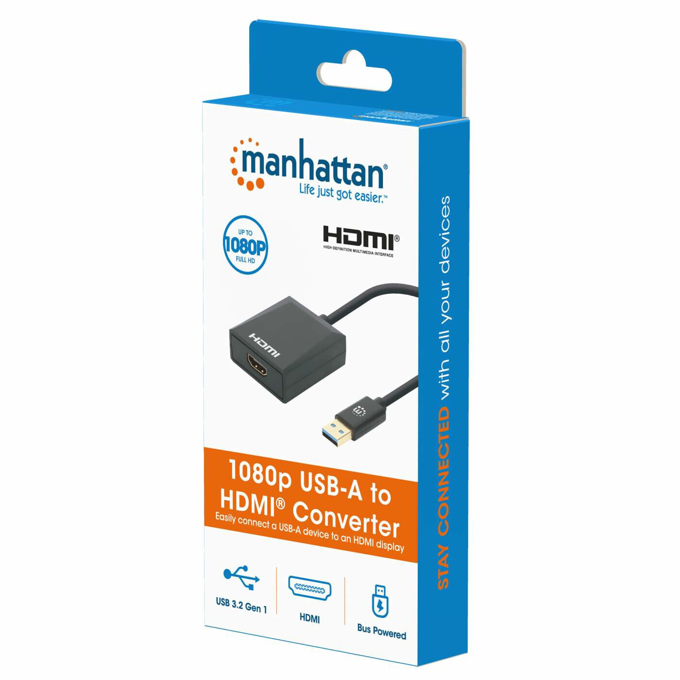 Manhattan 153690 док-станция для ноутбука Проводная USB 3.2 Gen 1 (3.1 Gen 1) Type-A Черный