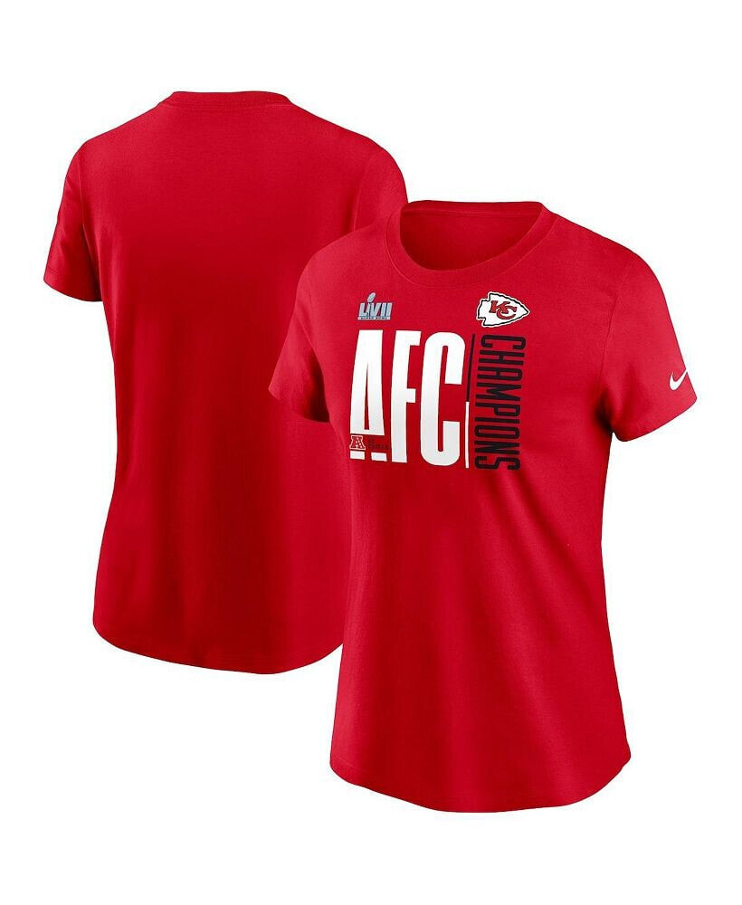 Nike women's Red Kansas City Chiefs 2022 AFC Champions Iconic T-shirt