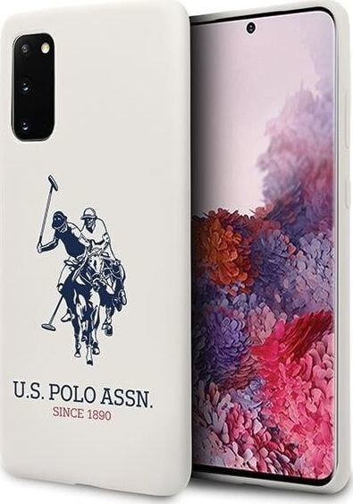 чехол силиконовый S20 белый с логотипом U.S. Polo Assn.