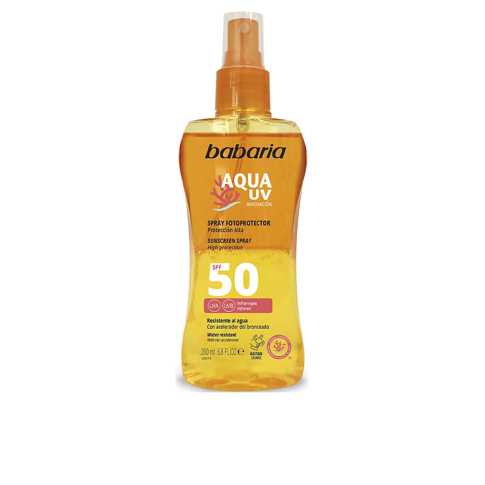 Babaria Aqua UV Sun Protection Spf50 Водостойкий солнцезащитный спрей 200 мл