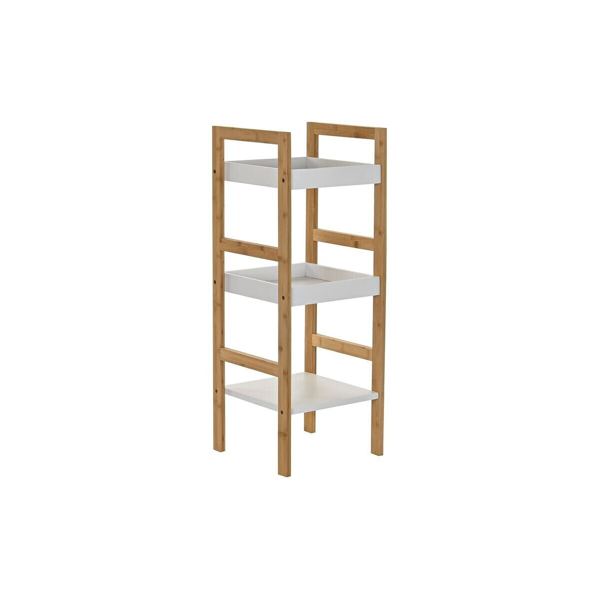 Bathroom Shelves DKD Home Decor White Natural Bamboo 30 x 29 x 80 cm