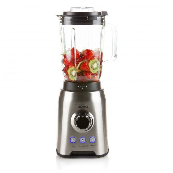 Domo DO710BL - Cooking blender - 1.5 L - Pulse function - 1000 W - Black - Stainless steel - Transparent