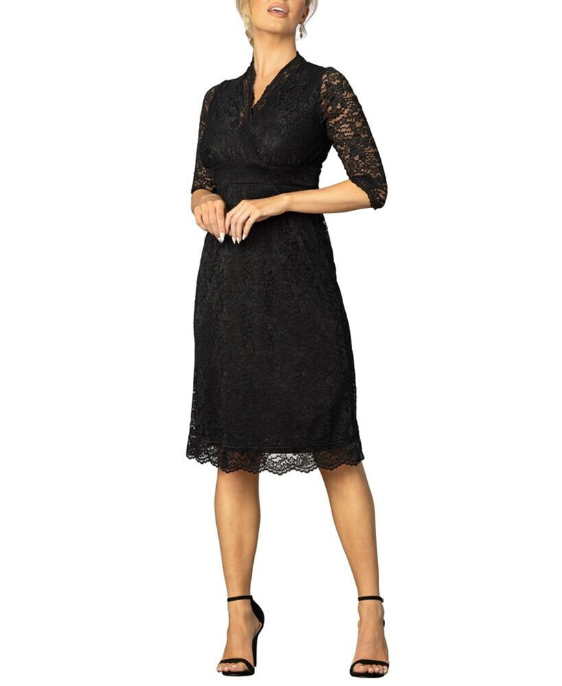 Kiyonna women's Scalloped Boudoir Lace Cocktail Dress