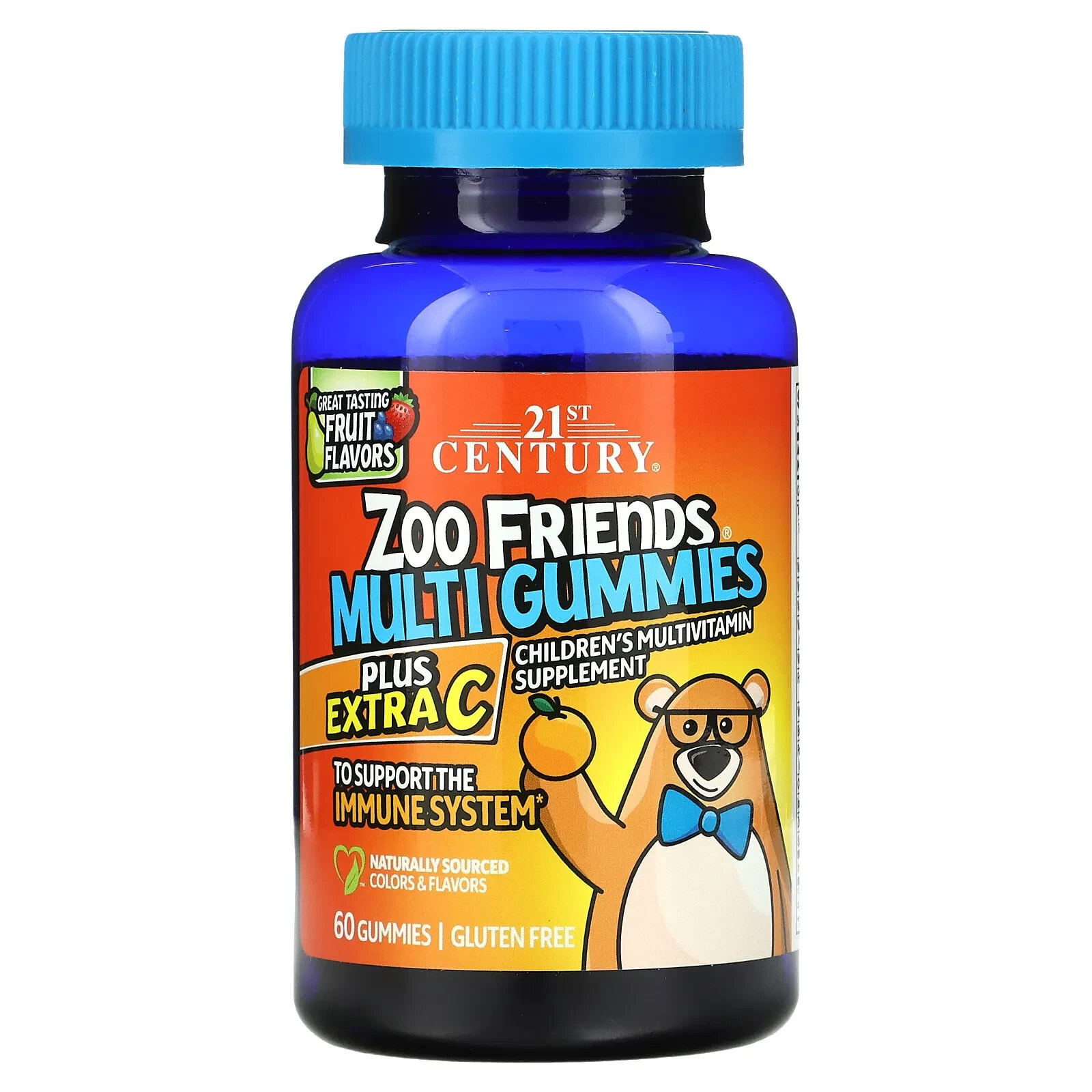 Zoo Friends Multi Gummies, Plus Extra C, Great Tasting Fruit, 60 Gummies