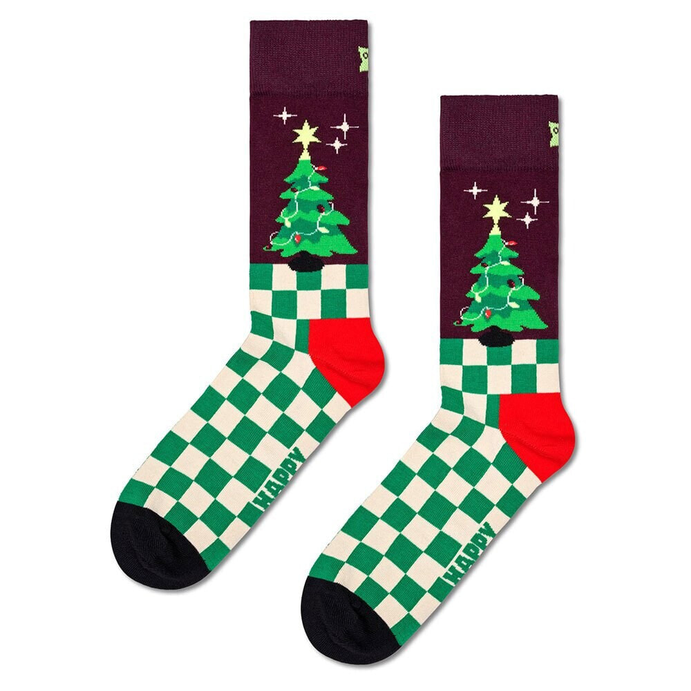 HAPPY SOCKS Christmas Tree Half long socks