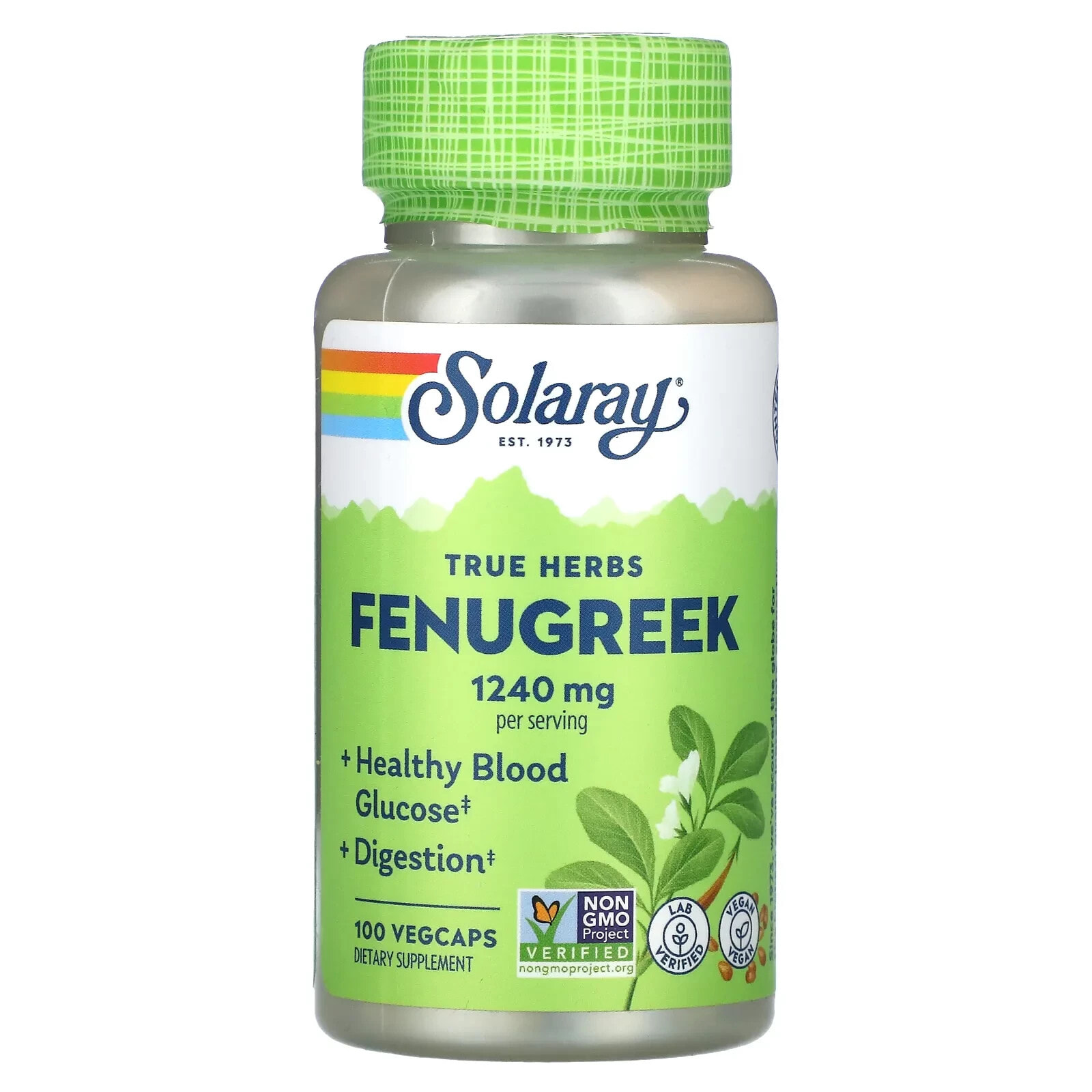 Solaray, True Herbs, Fenugreek, 620 mg, 180 VegCaps