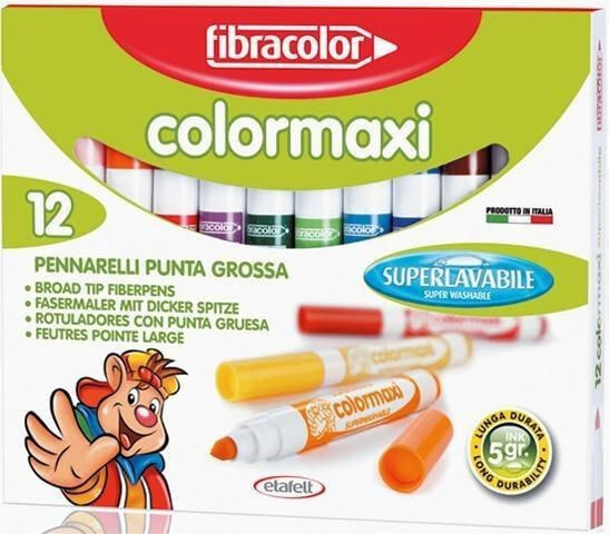 Маркер Fibracolor Mazaki Colormaxi 12 kol. (154791)