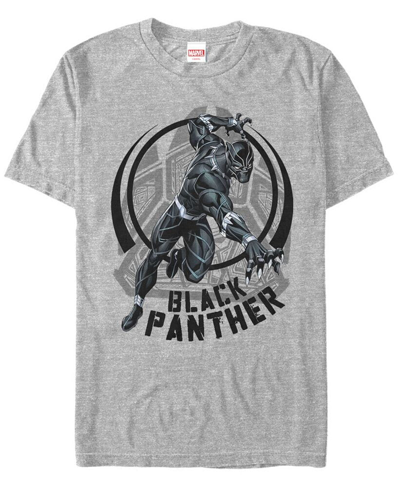 Marvel Men's Comic Collection Black Panther Action Shot Short Sleeve T-Shirt