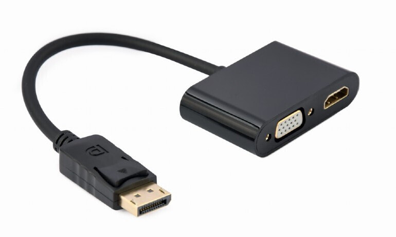 A-DPM-HDMIFVGAF-01 - 0.1 m - DisplayPort - Male - Female - Black - Straight