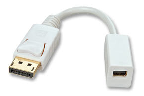 Lindy 41060 кабельный разъем/переходник DP Mini-DisplayPort Белый