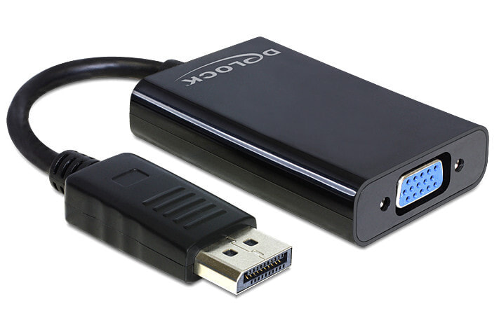 DeLOCK 65439 кабельный разъем/переходник DisplayPort VGA + 3.5mm + USB micro-B Черный