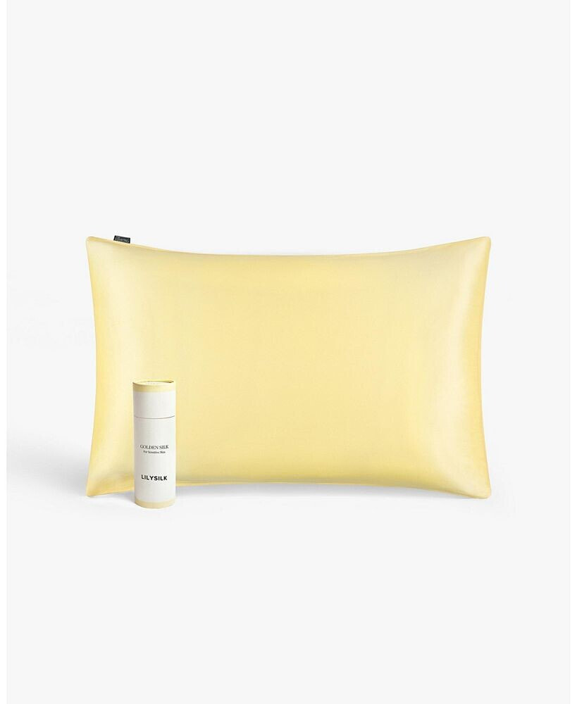 LILYSILK golden 100% Pure Mulberry Silk Pillowcase, Queen