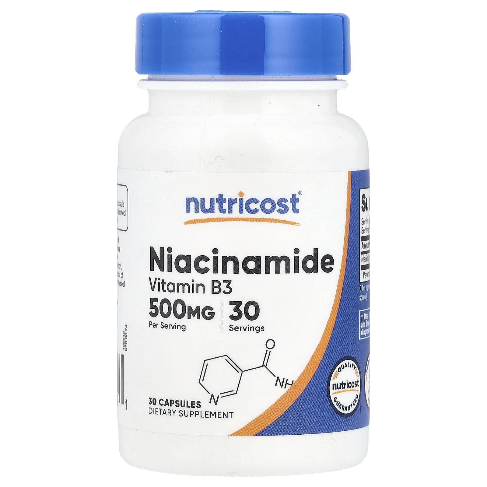 Niacinamide, 500 mg, 30 Capsules