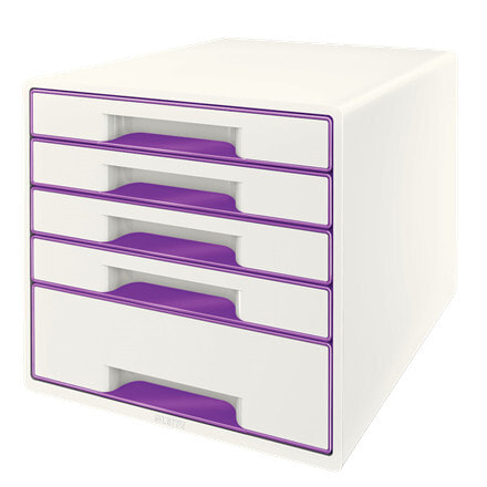 Leitz Wow Cube ящик-органайзер для стола Прорезиненный Пурпурный, Белый 52142062