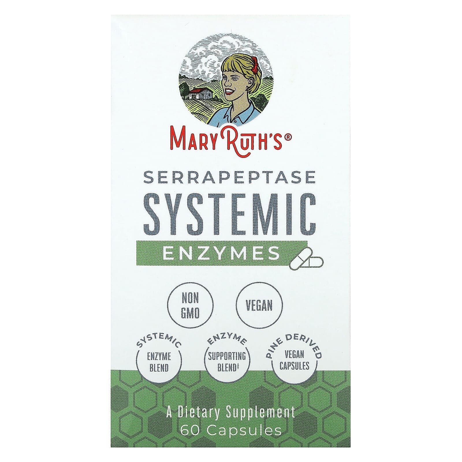 Serrapeptase Systemic Enzymes, 60 Capsules