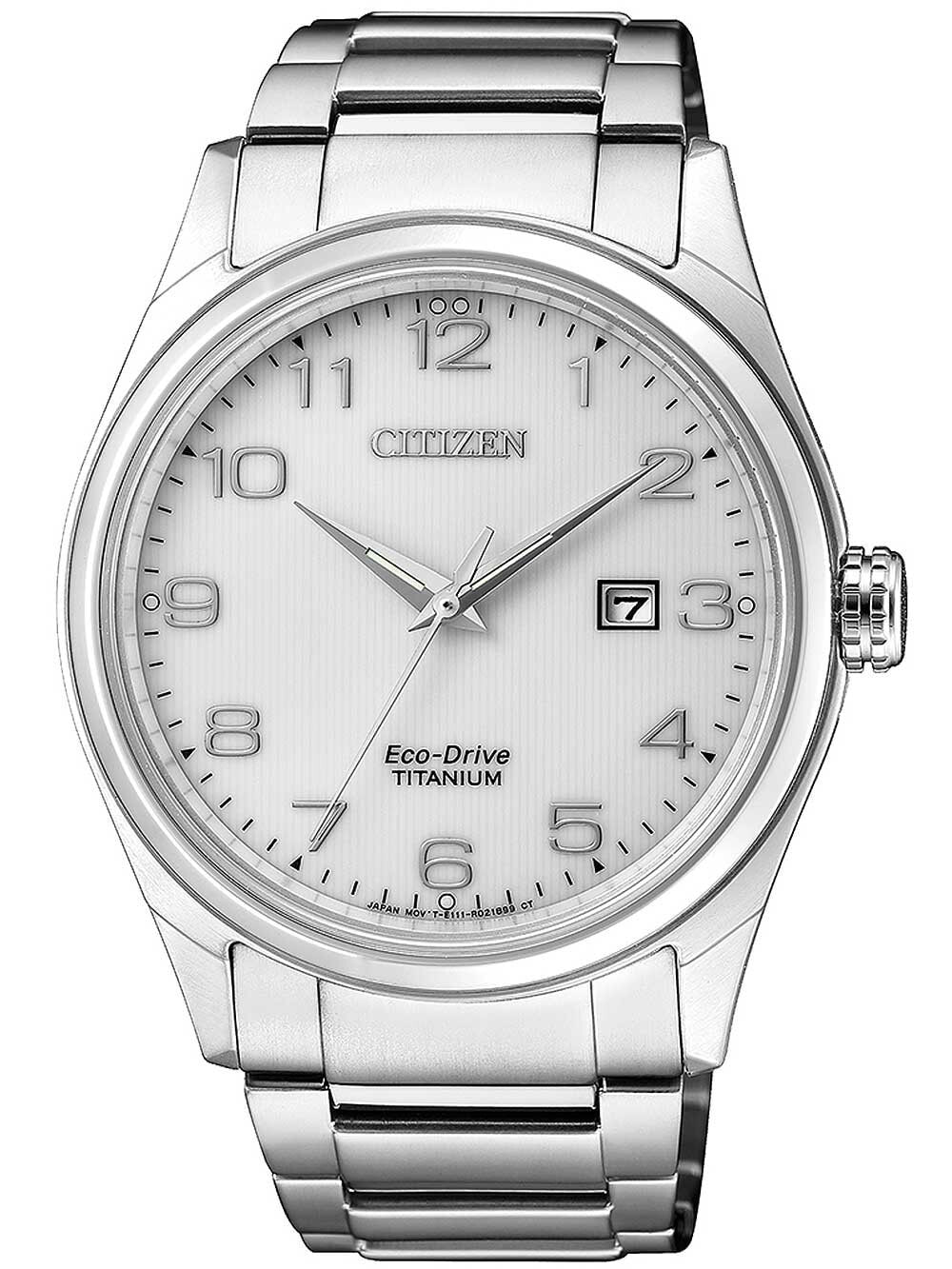 Мужские наручные часы с серебряным браслетом Citizen BM7360-82A Eco-Drive Super-Titanium Mens 41mm 10 ATM