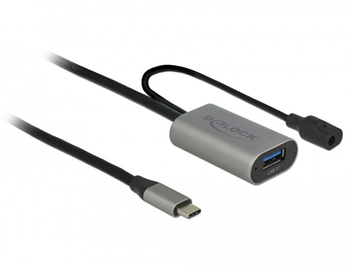DeLOCK 85391 USB кабель 5 m 3.2 Gen 1 (3.1 Gen 1) USB A USB C Черный, Серый